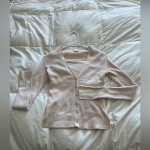 A&F LuxeLoft Slim cardigan in white, size small